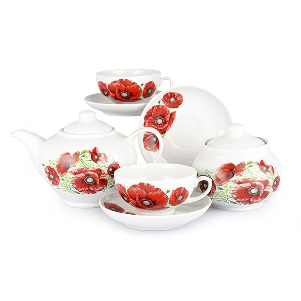 Сервиз чайный 14 предм. Дачный Маки