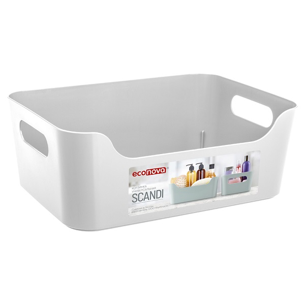 Корзинка универсальная "SCANDI", 240х170х90мм, 3,1л (белый) (то)