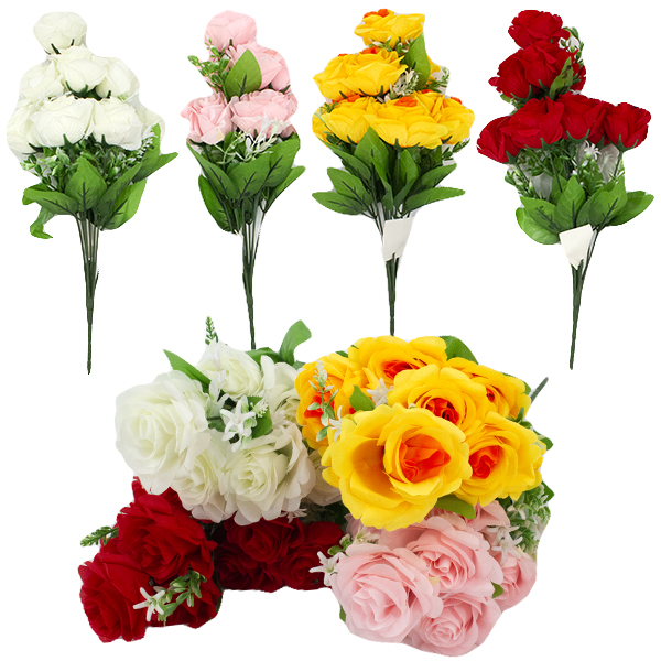 Букет искусственный РОЗА 10 цветков h-42см
