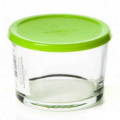 Банка малая БЕЙЗИК 220 мл с зеленой крышкой