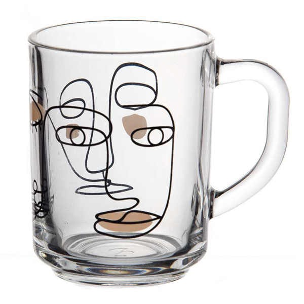 Кружка ФЕЙСЕС беж. 250 мл 2 цв. (рис.29084)