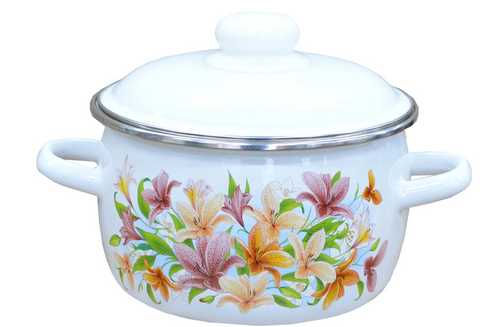 Кастрюля 4л сф. "Лилии"