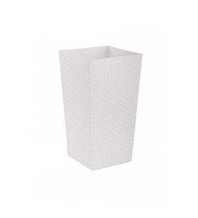 Кашпо напольное "Ротанг" 15л (белый) (то)