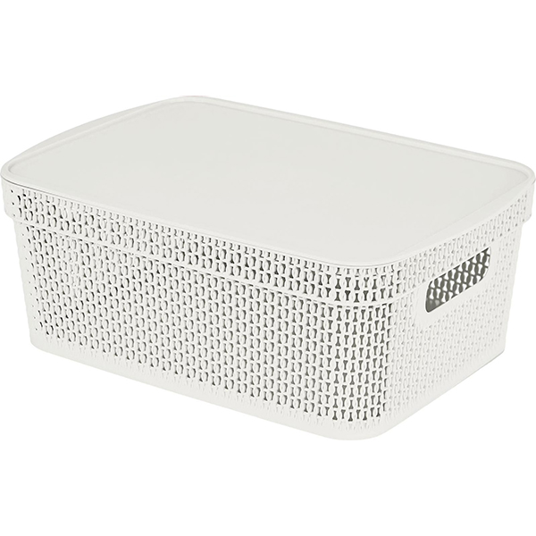 Корзина прямоугольная Ajur 11л белое облако (то)