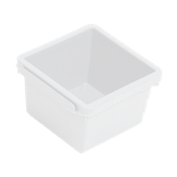 Лоток для хранения квадратный 82х80х50мм (белый) (то)