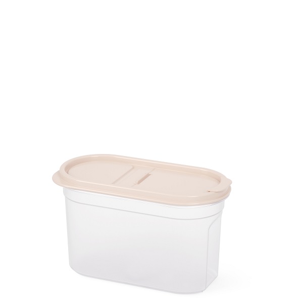 Емкость для сыпучих продуктов "Космо" 1,2л (с клапаном)(бежевый)(то)