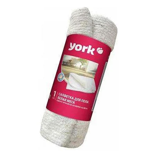 Салфетка для пола хлопковая белая в рулоне МЕГА YORK 260г/м2 (80х100 см)