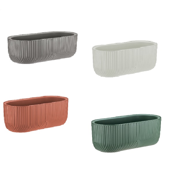 Кашпо РАМОНА овальное 385×180мм 6л со вставкой