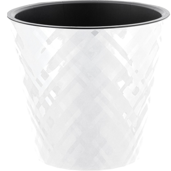 Горшок для цветов Manhattan D190мм, 3,3л c дренажной вставкой белоснеж.жасмин (то)