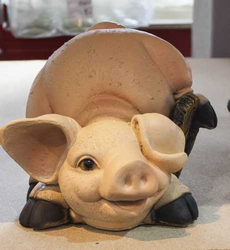 Свинья с корытом