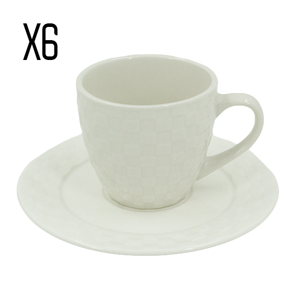 Набор кружки 240мл и блюдца (6шт) 2сорт