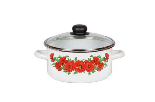 Кастрюля цил. 3л "Восточный мак" ст.кр.