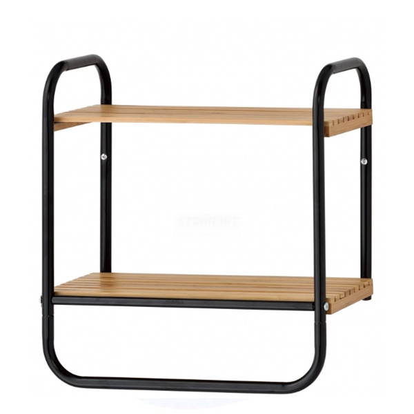 Полка подвесная 2-х ярусная (чёрная)(хпп) (то)