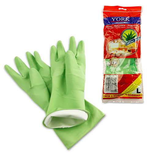 Перчатки резиновые с экстрактом Алоэ (M)
