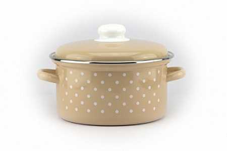 Кастрюля эмал  4,0л 18-Б1614/4М Горох мелкий-К