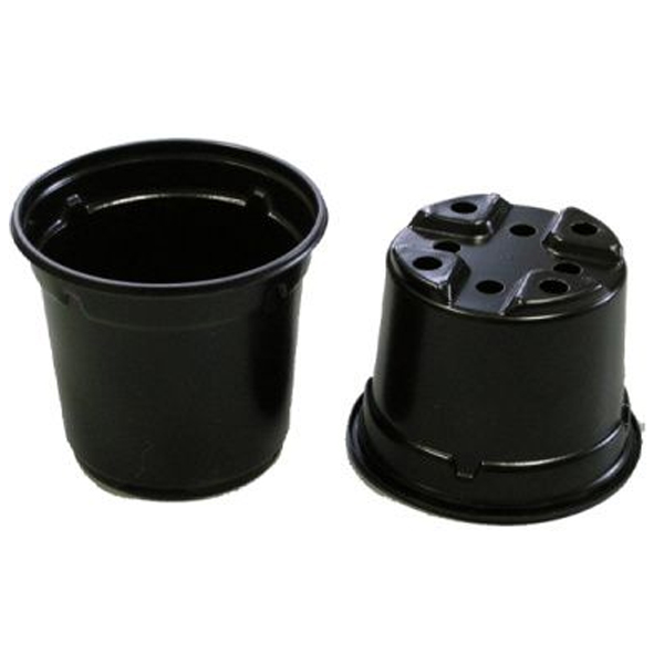Горшок для рассады пластиковый круглый V260, d9 h 6,8 см, черный, 8 шт