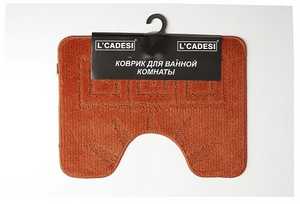 Коврик из полипроп. на латексной основе, "L'CADESI NEW MONO", 42х55см, с вырезом терракот