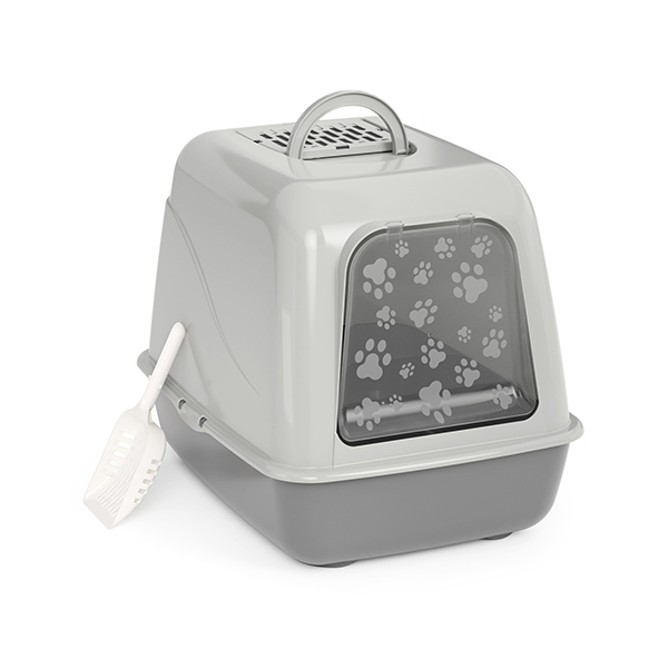 Туалет ALTA для кошек закрытый (серый)(то)