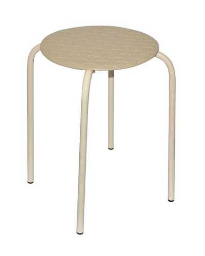 Табурет "Береста" с круглым сиденьем h45см (бежевый)(хпп) (то)