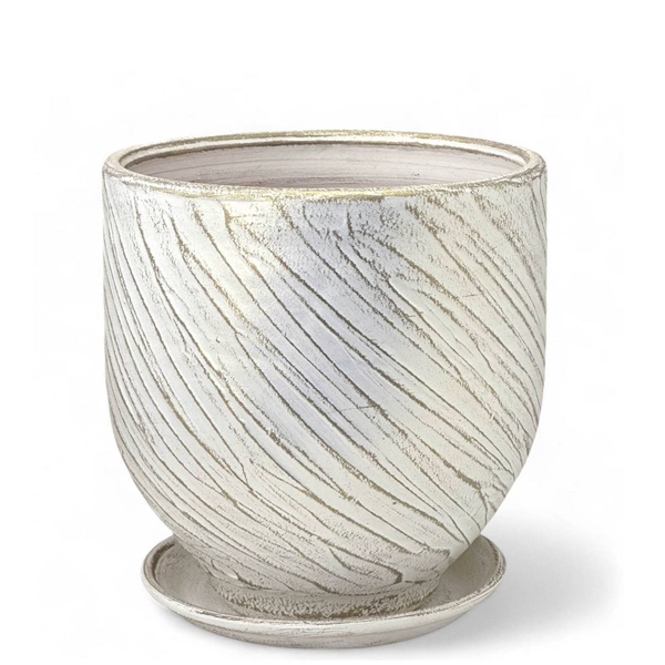 Горшок Безе бел/жемч овал 18см 36-223