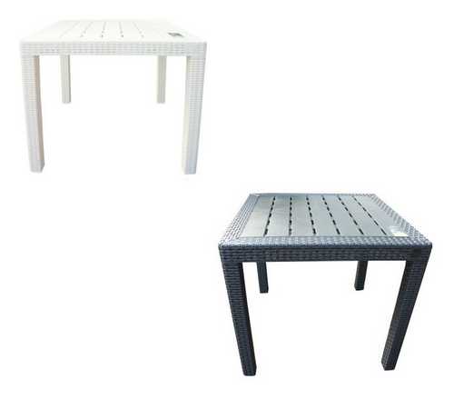 Стол пластиковый малый Rattan 789х789х701мм горьк.шоколад (то)