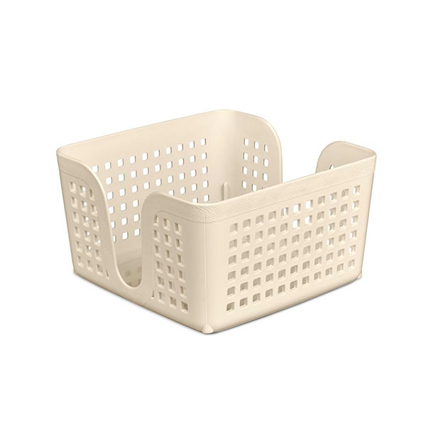 Салфетница "Лофт" 15 см квадратная (слоновая кость) (то)