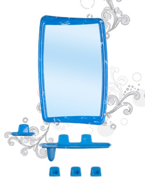 Набор для ванной комнаты "Беросси 51" (белый мрамор) 346*546мм (то)