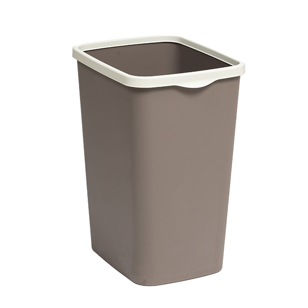 Ведро для мусора с фиксатором 9/10л "Tandem" (шоколад/слон.кость) (то)