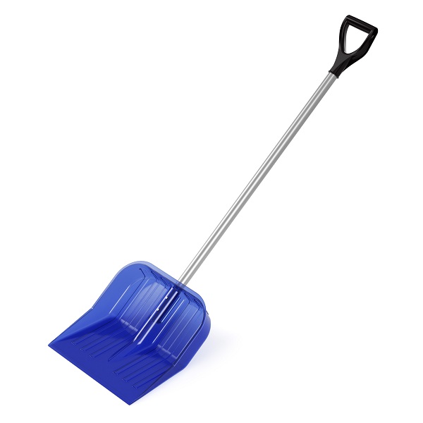 Лопата для снега из поликарб.(с алюм.черенком)(430х420)(синий) (то)
