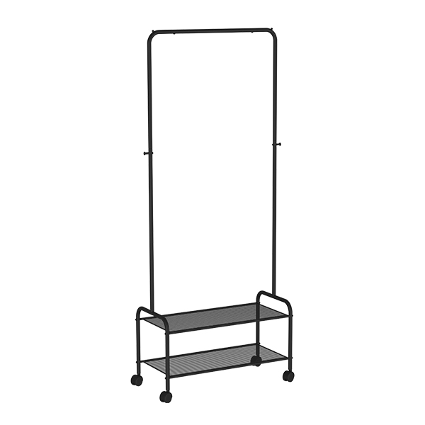 Вешалка гардеробная "Валенсия 22М" с двумя полками, на колёсах 690 х 310 х 1620