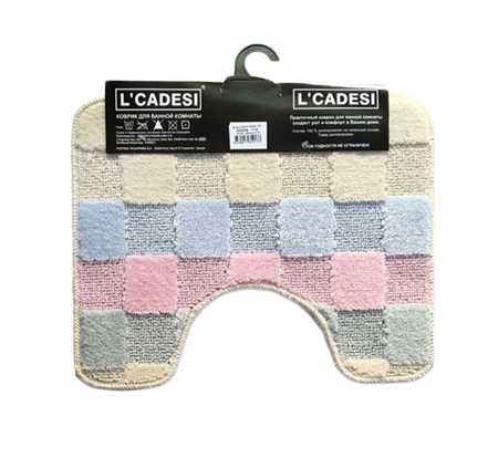 Коврик MARATHON из пропилен.с вырезом  50*60см  BLOK TO BLOK розовый