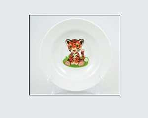 Тарелка глубокая 200мм Идиллия "Полосатики тигрята"