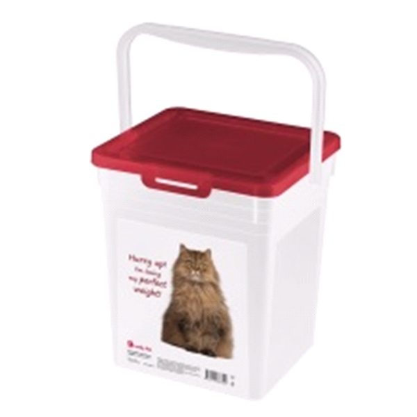 Контейнер для корма LUCKY PET 8л КОШКИ (Бордовый) (то)