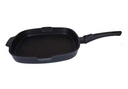 Сковорода-гриль квадратная 280х280мм со съемн. ручкой, АП линия "Традиция"