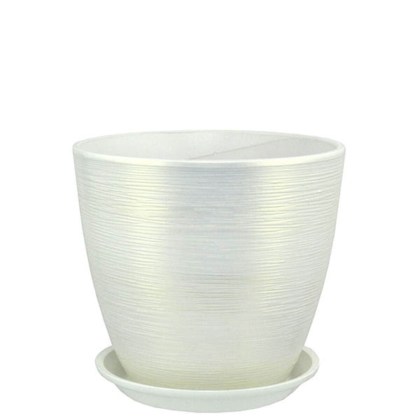 Горшок Перламутр бутон белый 12см (РС 55/1)