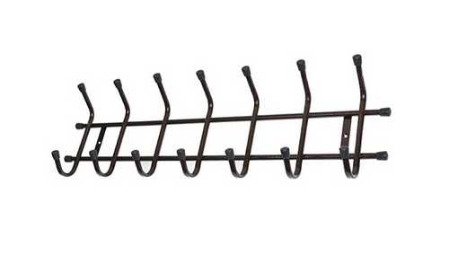 Вешалка настенная 7-ми рожковая, коричневая, трубка (хпп) (то)