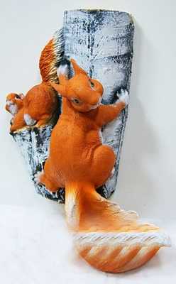 Навес -кормушка две белки	44х37х20