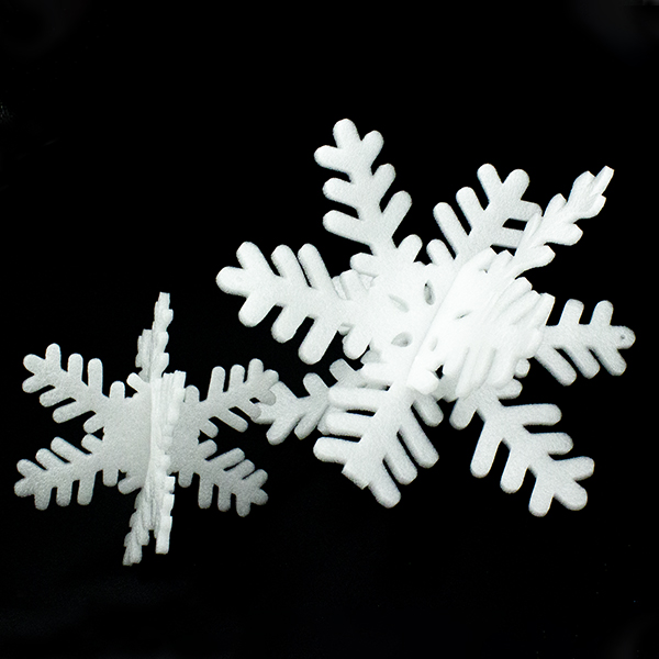 Декоративное украшение  СНЕЖИНКИ 12/17/20см L-65см