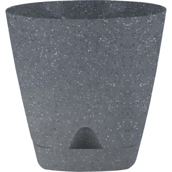 Горшок для цветов AMSTERDAM D250 с прикорневым поливом 8л тёмный камень