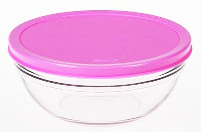 Салатник ШЕФ с розовой пласт.крышкой 2шт.  d17см.