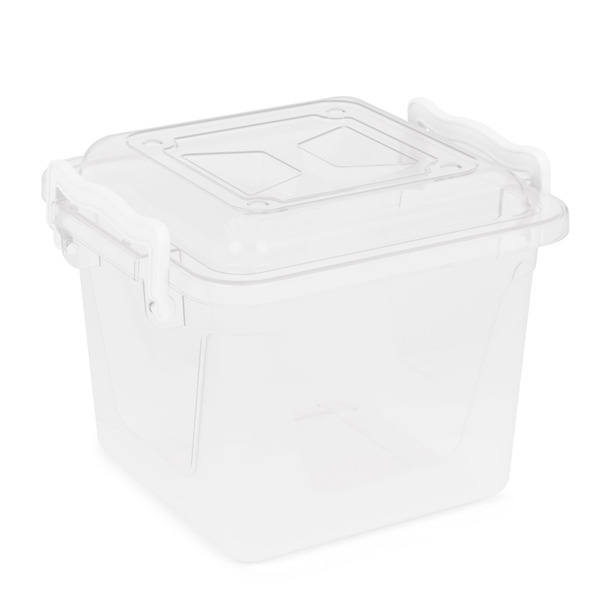 Контейнер квадратный с ручками 4л (прозрачный)(то)