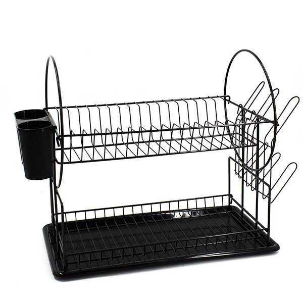 Сушилка для посуды металлическая 2-х ярусная 50*24*36см