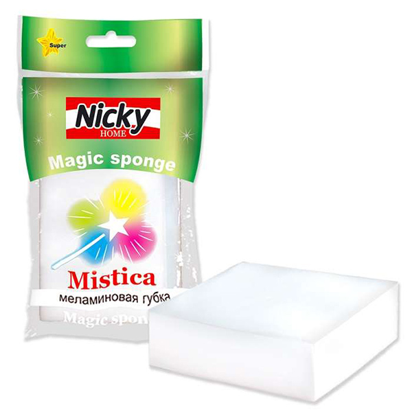 Губка меламиновая 11*7*3,5см  MISTICA Nicky Home