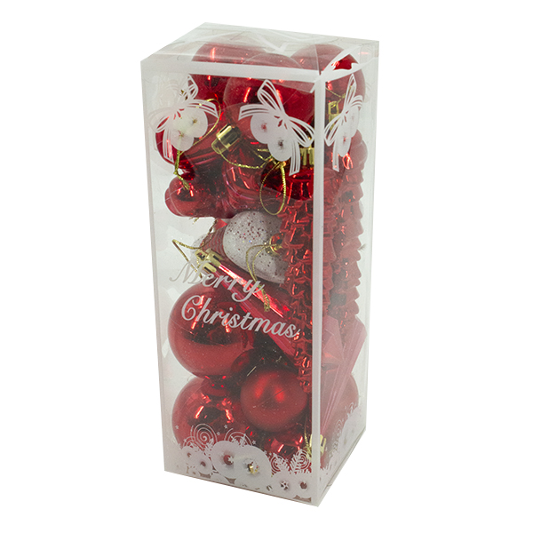 Шарики елочные + украшения елочные набор 21шт 