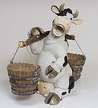 Кашпо "Корова с коромыслом"