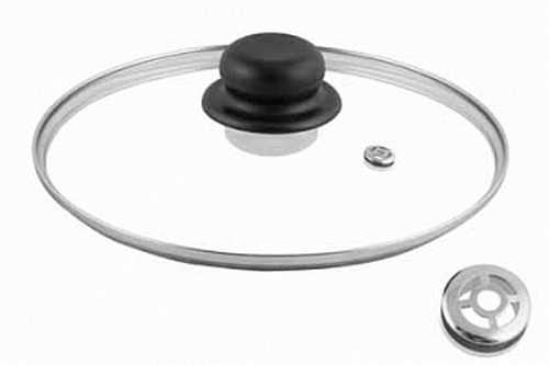 Крышка стекл метал/обод пласт.кнопка 22см TM Appetite