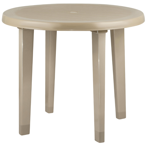 Стол круглый DeForma D860 мм сливочный латте (то)