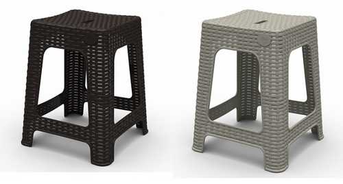 Табурет квадратный Rattan (363х363х448мм) горьк.шоколад (то)