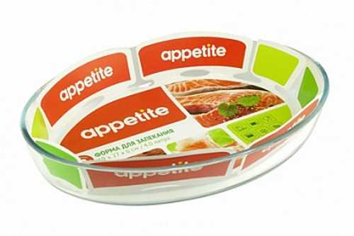 Форма стекл. овал 39х27х6см/ 4л PL9