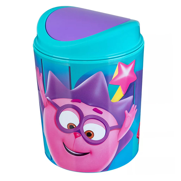 Контейнер для мусора СМЕШАРИКИ 1л (Голубой)(то)